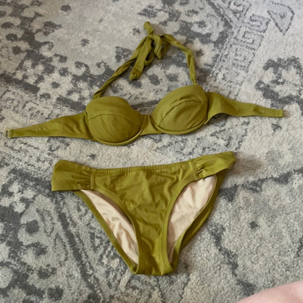 J.Crew Green Bikini Medium/6